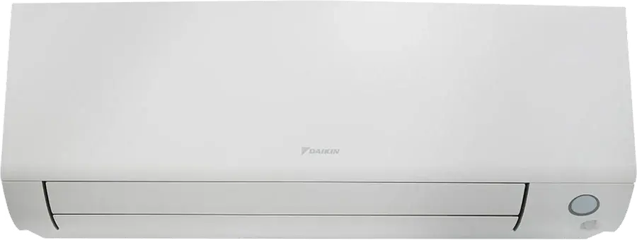 Klimatyzator ścienny Daikin Perfera — biała, płaska obudowa jednostki wewnętrznej z podwójną klapą nawiewu