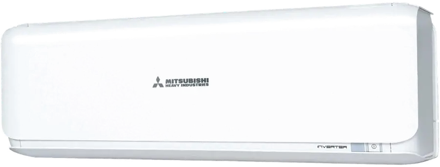Klimatyzator ścienny Mitsubishi Heavy Industries Diamond SRK35ZSX-W — biała, zaokrąglona obudowa jednostki wewnętrznej